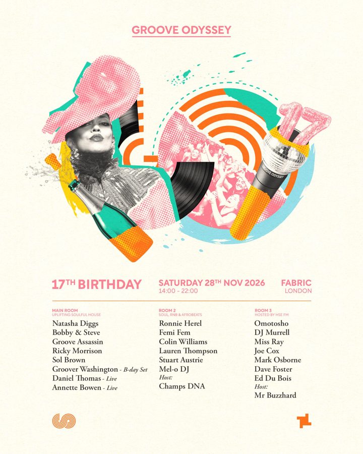Groove Odyssey 17th Birthday at Fabric, 28 November 2026