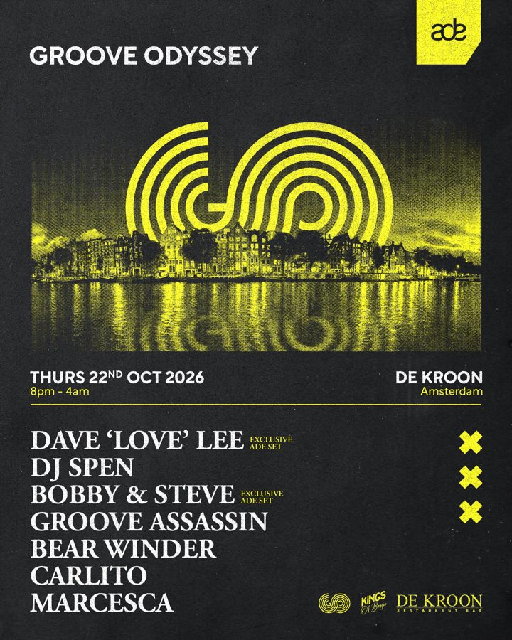 Groove Odyssey at De Kroon Amsterdam for ADE, 22 October 2026