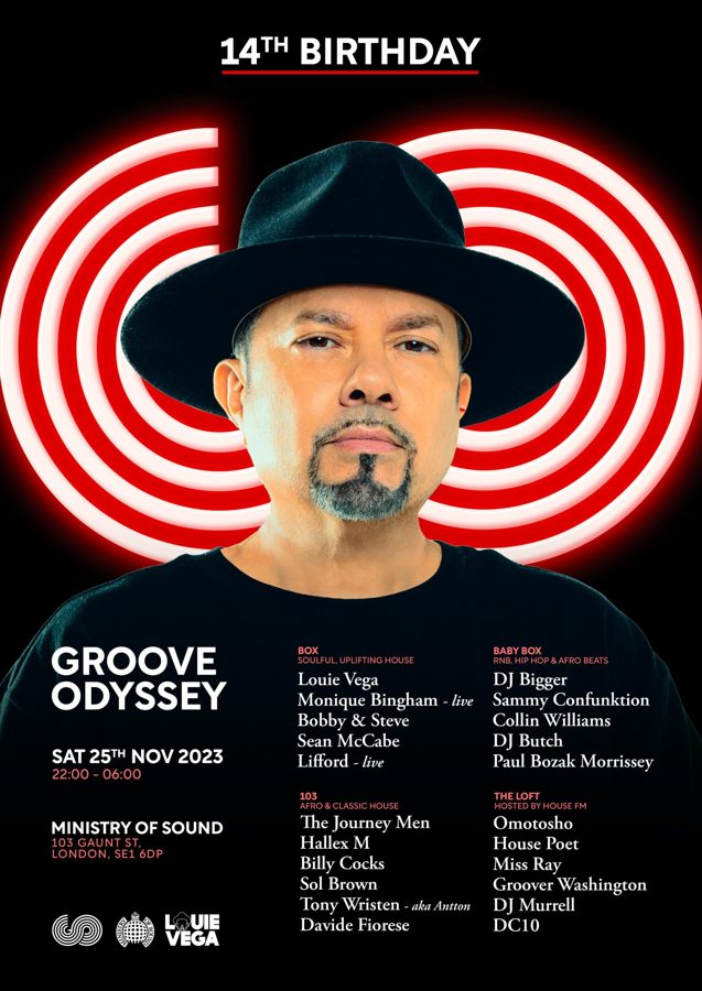 Groove Odyssey 14th Birthday at Ministry of Sound, 25 November 2023