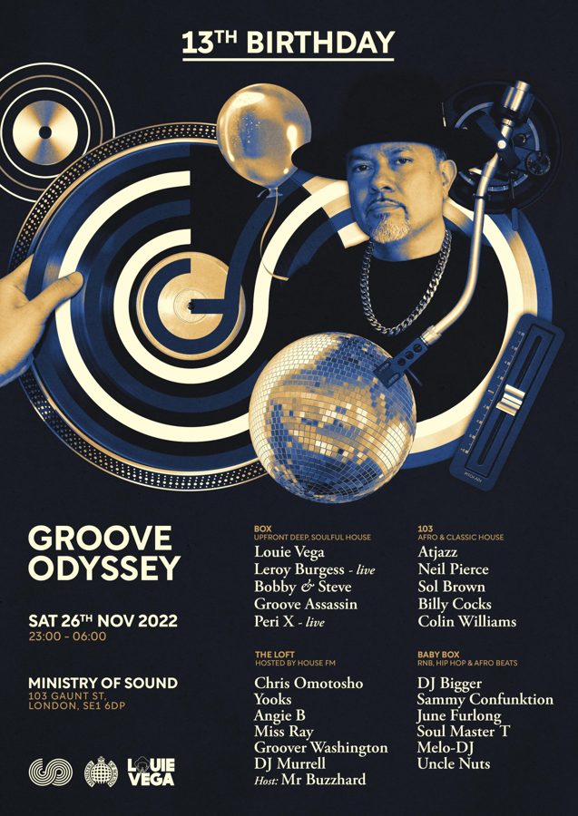 Groove Odyssey 13th Birthday at Ministry of Sound, 26 November 2022