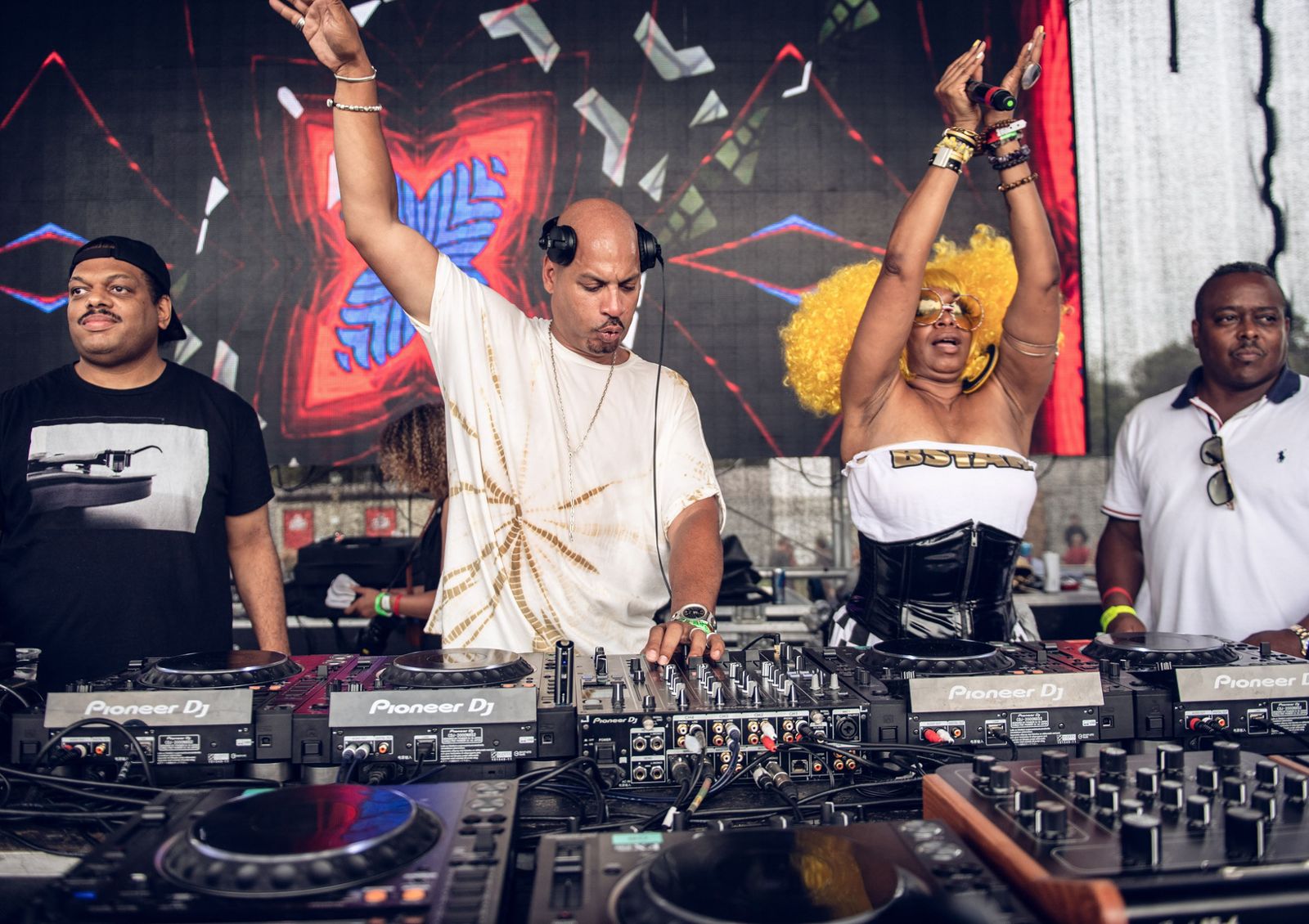 Groove Odyssey DJs on stage